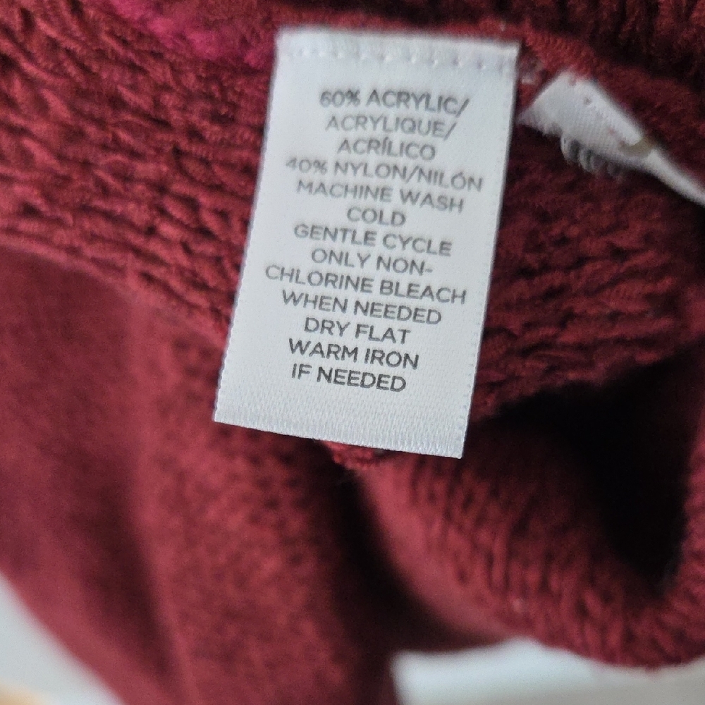 LOFT Maroon Crew Neck Sweater - Picture 6 of 7